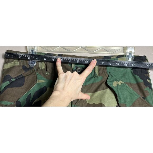 NOS US Military Cold Weather Trousers 1987 Woodland Camo Cargo M-Long - Picture 8 of 9